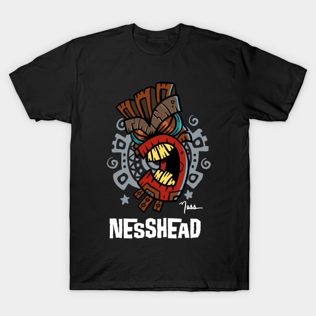 NESSHEAD TIKI 01.1 T-Shirt by NESSHEAD